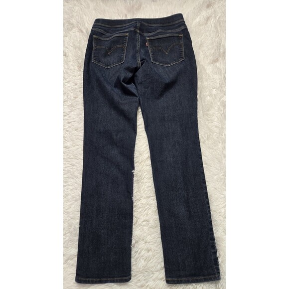 Levi's Pull On Skinny Dark Wash Stretch Cotton Mid-Rise Jeans Size 29 30x29 - Picture 6 of 10